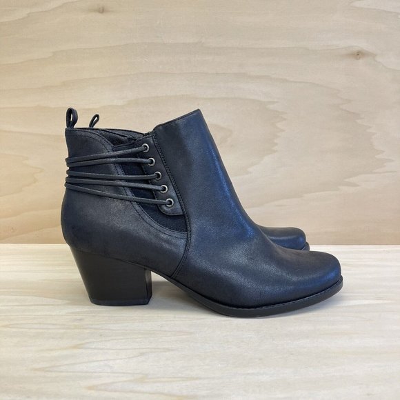 Baretraps Shoes | Baretraps Womens Leather Raewyn Heeled Ankle Boots Side Zip Black Sz 11M New | Color: Brown | Size: 11 | 75nsunny's Closet